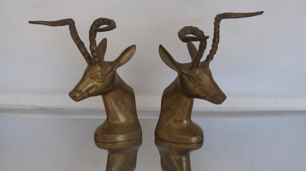 Bronze Antelope Bookends