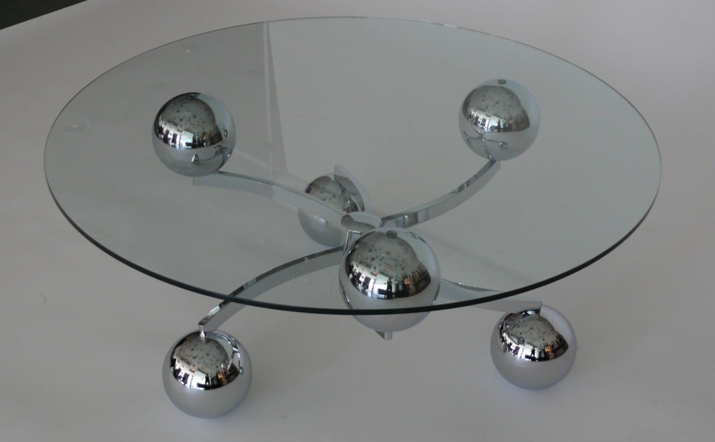 French Chrome Sputnik Coffee Table 3