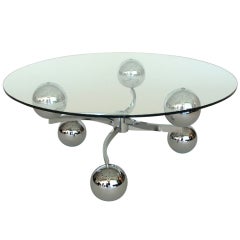 French Chrome Sputnik Coffee Table