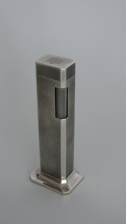 20th Century Silver Tallboy Lighter by Dunhill