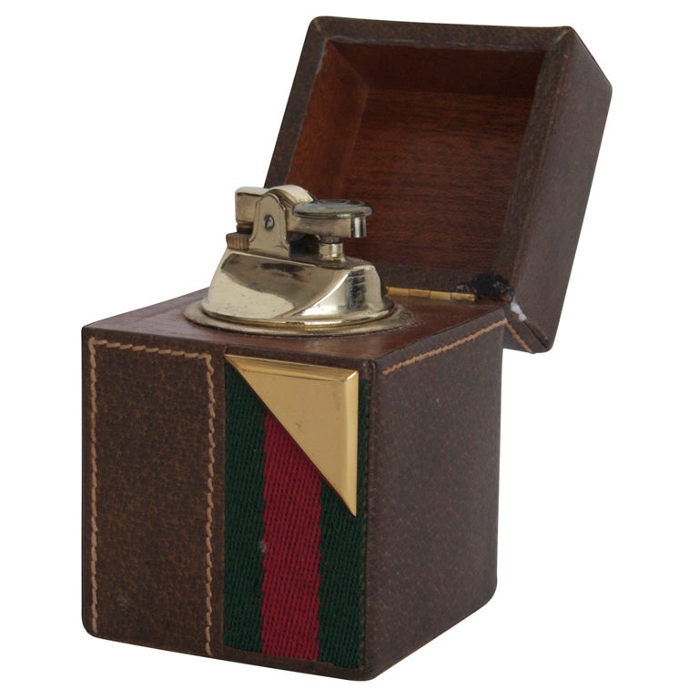 Vintage Leather Gucci Lighter at 1stDibs