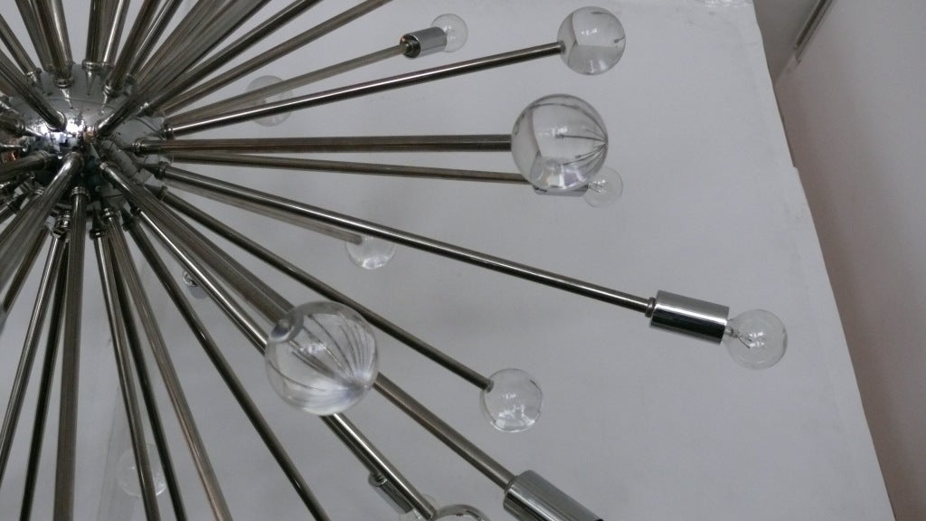 Large Chrome and Lucite Sputnik 1