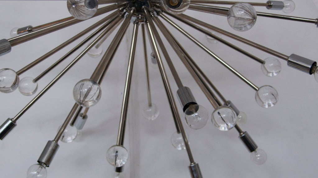 Large Chrome and Lucite Sputnik 2