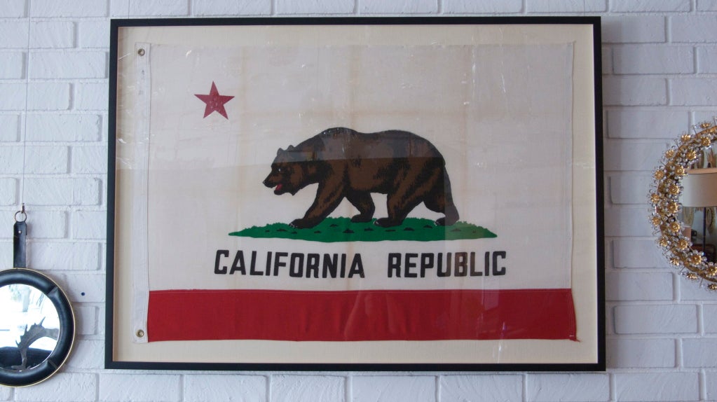 Large Vintage California State Flag