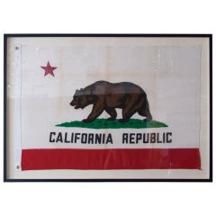 Large Vintage California State Flag