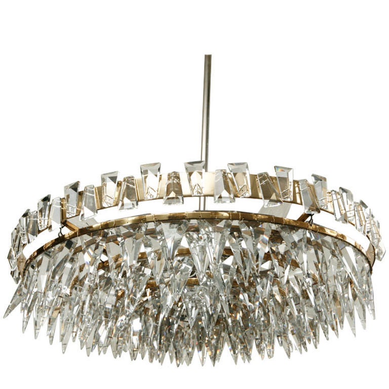 Glass Tube Chandelier by Bakalowits at 1stdibs