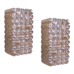 Austrian Amber Cube Sconces