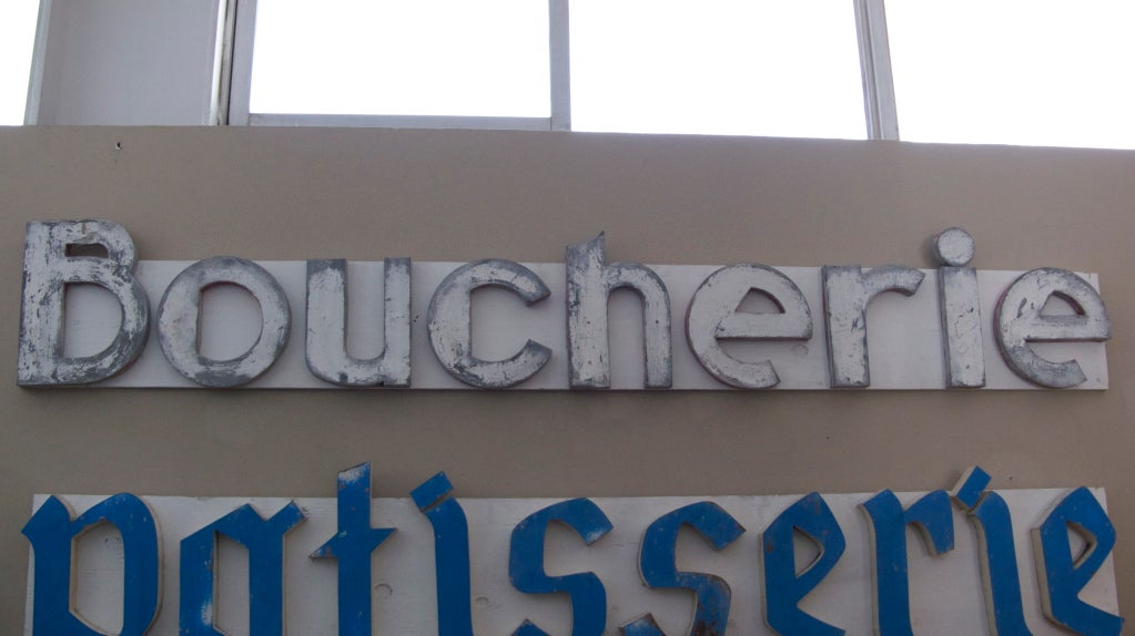 Vintage French "Boucherie" Sign
