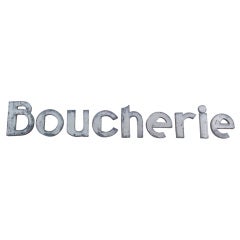 Vintage French "Boucherie" Sign
