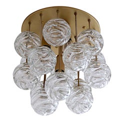Austrian Textured Globe Flush Mounts
