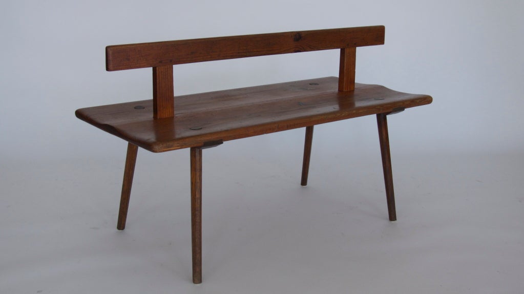 Austrian Wood Train Station Bench