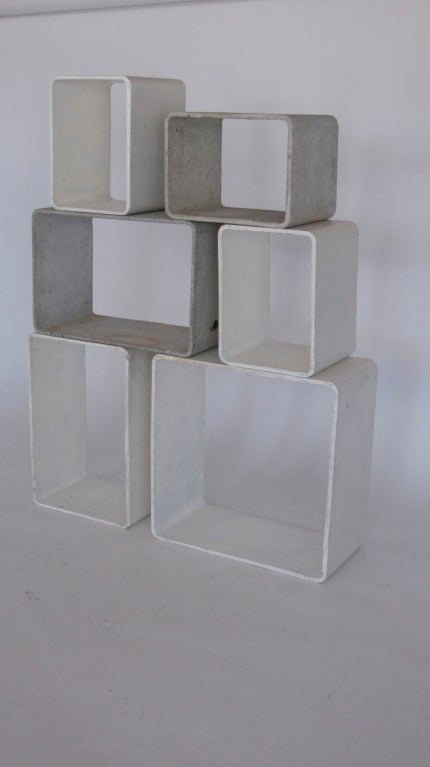 Rare Willy Guhl Modular Cube Shelving 4