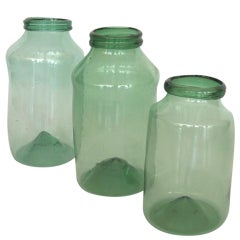 Large French Blown Glass Jugs