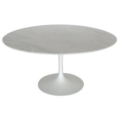 White Marble "Tulip" Table by Eero Saarinen for Knoll