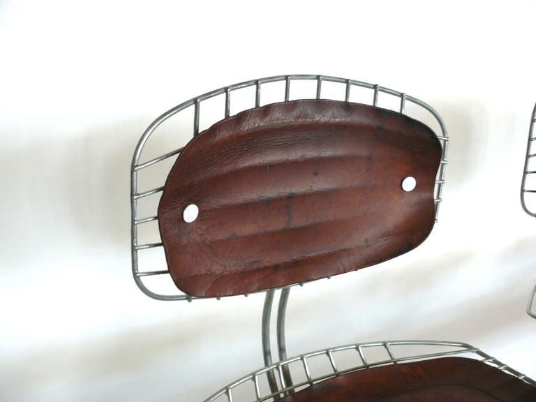 Leather Pompidou Bench