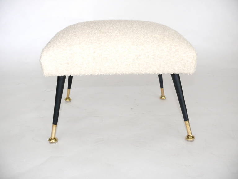 Italian Sculptural Chairs and Matching Ottomans 2