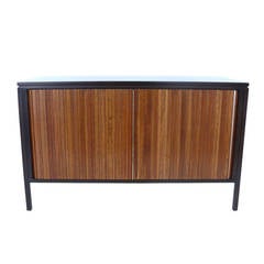 Tambour Media Cabinet with Table by Dunbar