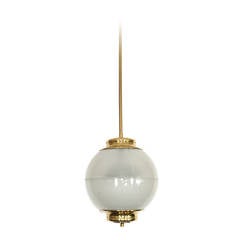 Brass and Glass Pendant by Stilnovo 6