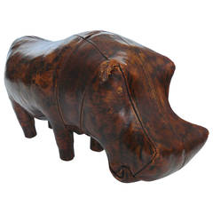 Vintage Leather Hippo by Omersa