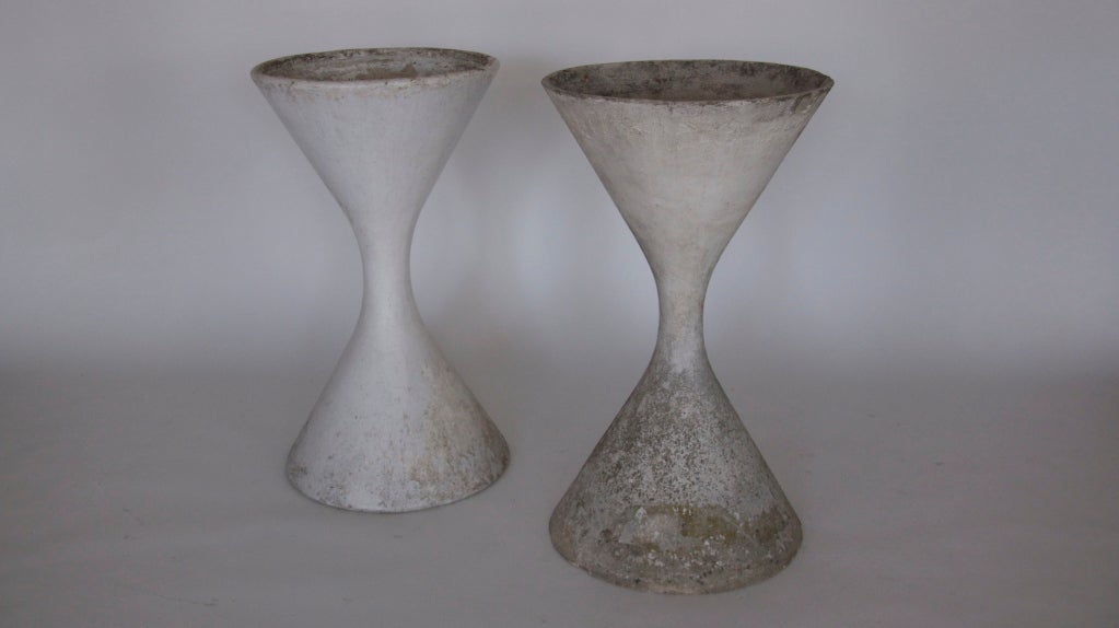 Pair of Large Willy Guhl Cement Planters