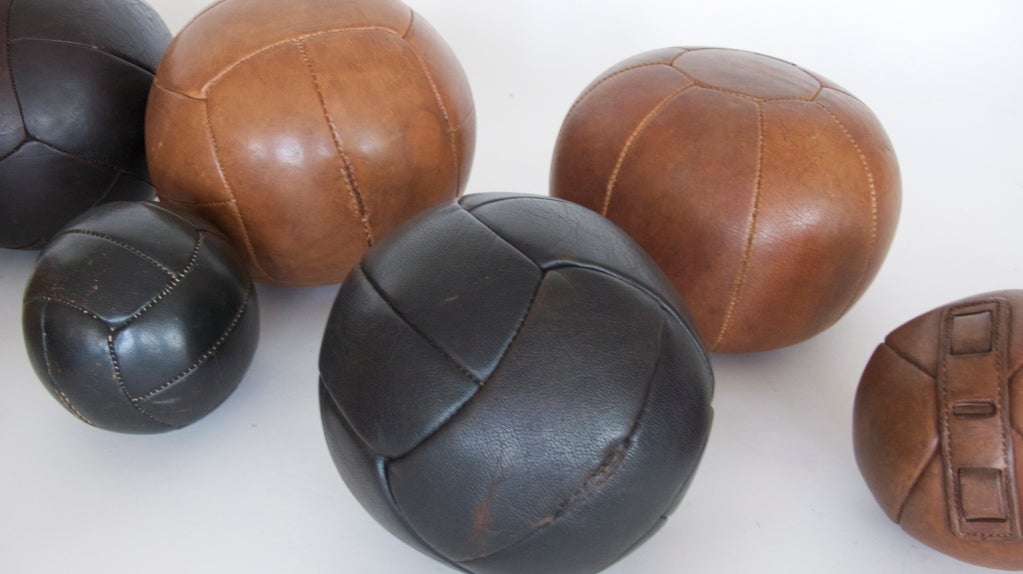 French Leather Medicine Balls 1