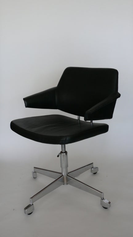 Black Leather Desk Chair by Duba