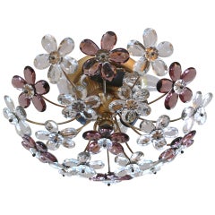 Italian Purple Flower Flush Mount