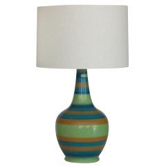 Striped Ceramic Lamp