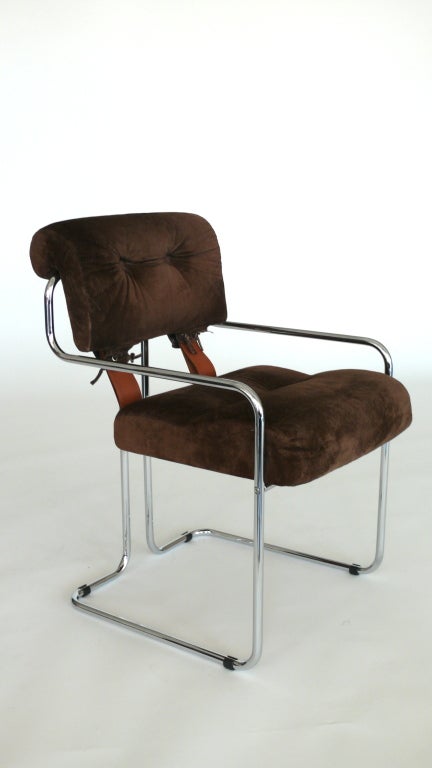 Suede and Leather Chair by Mariani for Pace 6