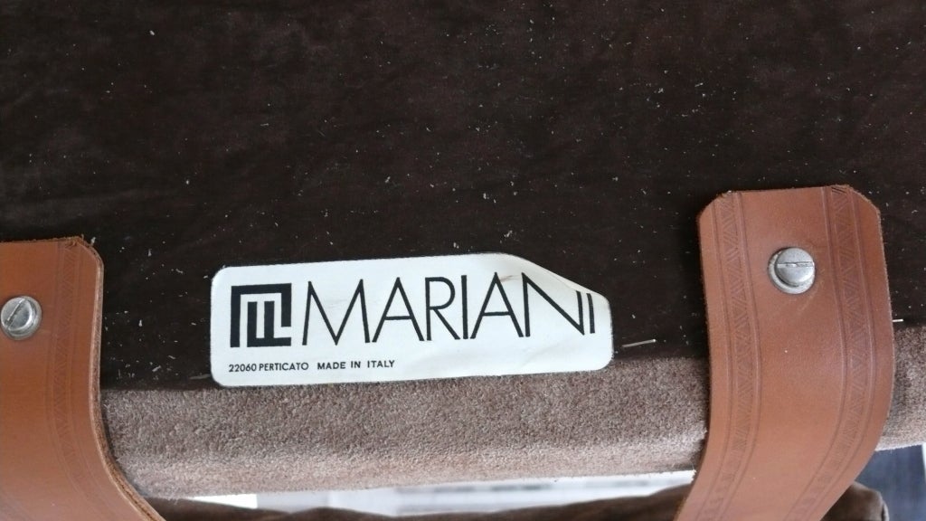 Suede and Leather Chair by Mariani for Pace 5