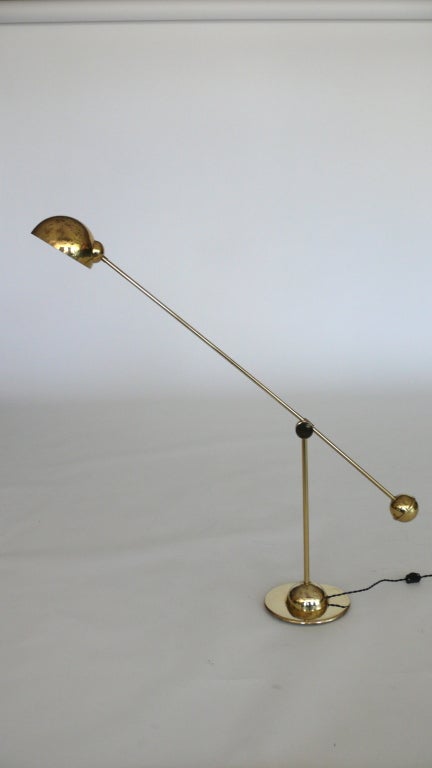 Large Brass Adjustable Task Lamp