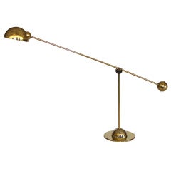 Vintage Large Brass Adjustable Task Lamp