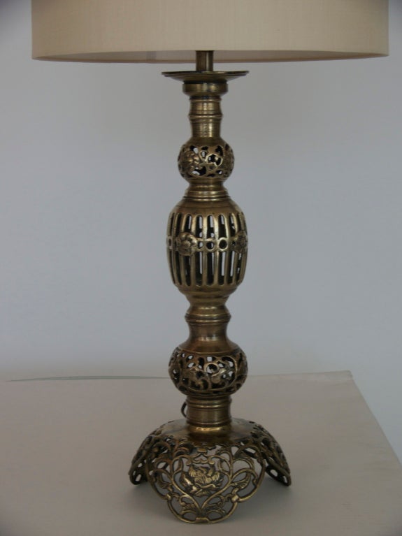 American Moroccan Style Brass Lamps