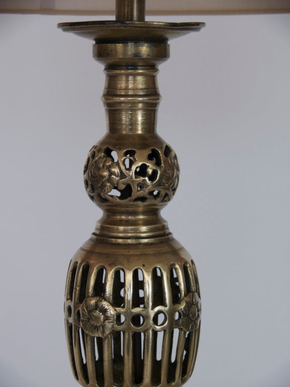 Moroccan Style Brass Lamps In Excellent Condition In Beverly Hills, CA