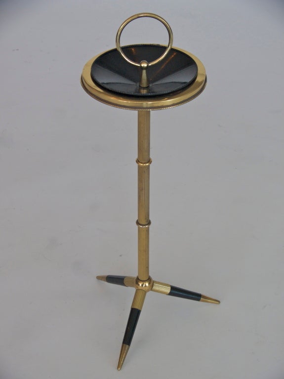 French Brass Ashtray Stand