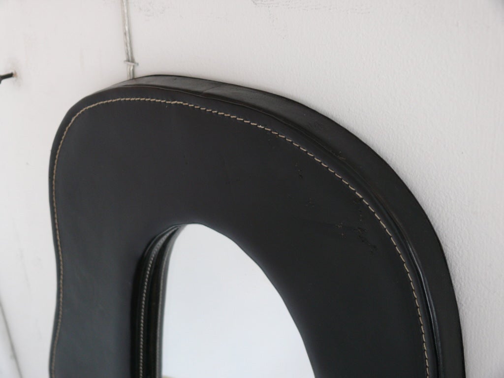 French Jacques Adnet Mirror