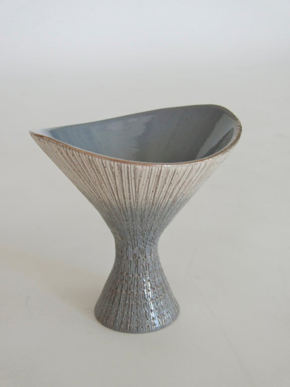 Italian Etched Pottery Vase by Raymor