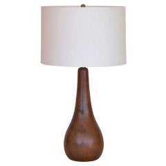 Burl Wood Sculptural Table Lamp