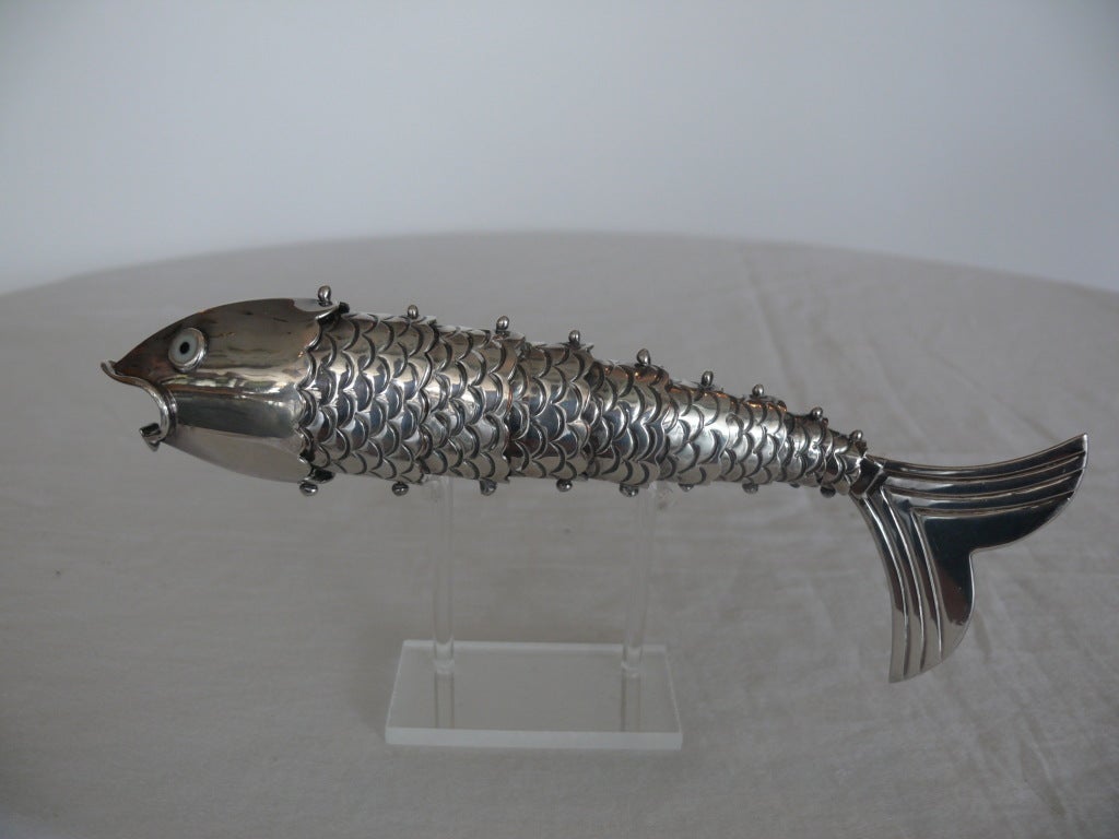 Silver Articulating Fish Bottle Opener