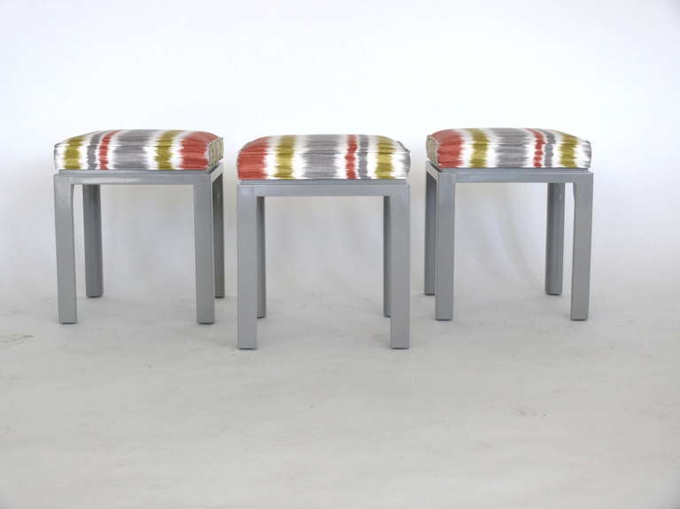 Set of 3 Square Stools by Harvey Probber 2
