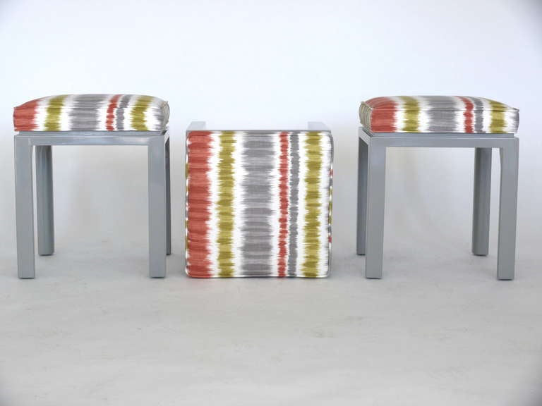 Set of 3 Square Stools by Harvey Probber 3