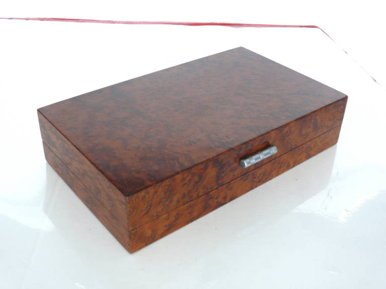 German Burlwood Cigarette or Cigar Box