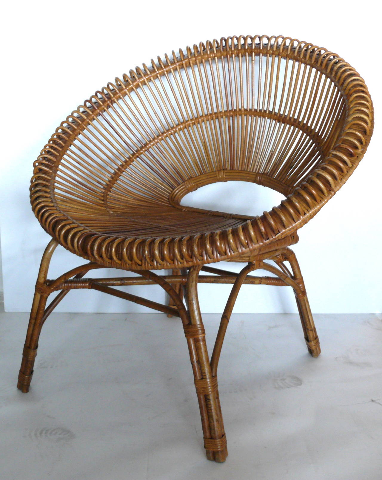 Rattan Chairs in the Style of Franco Albini at 1stDibs