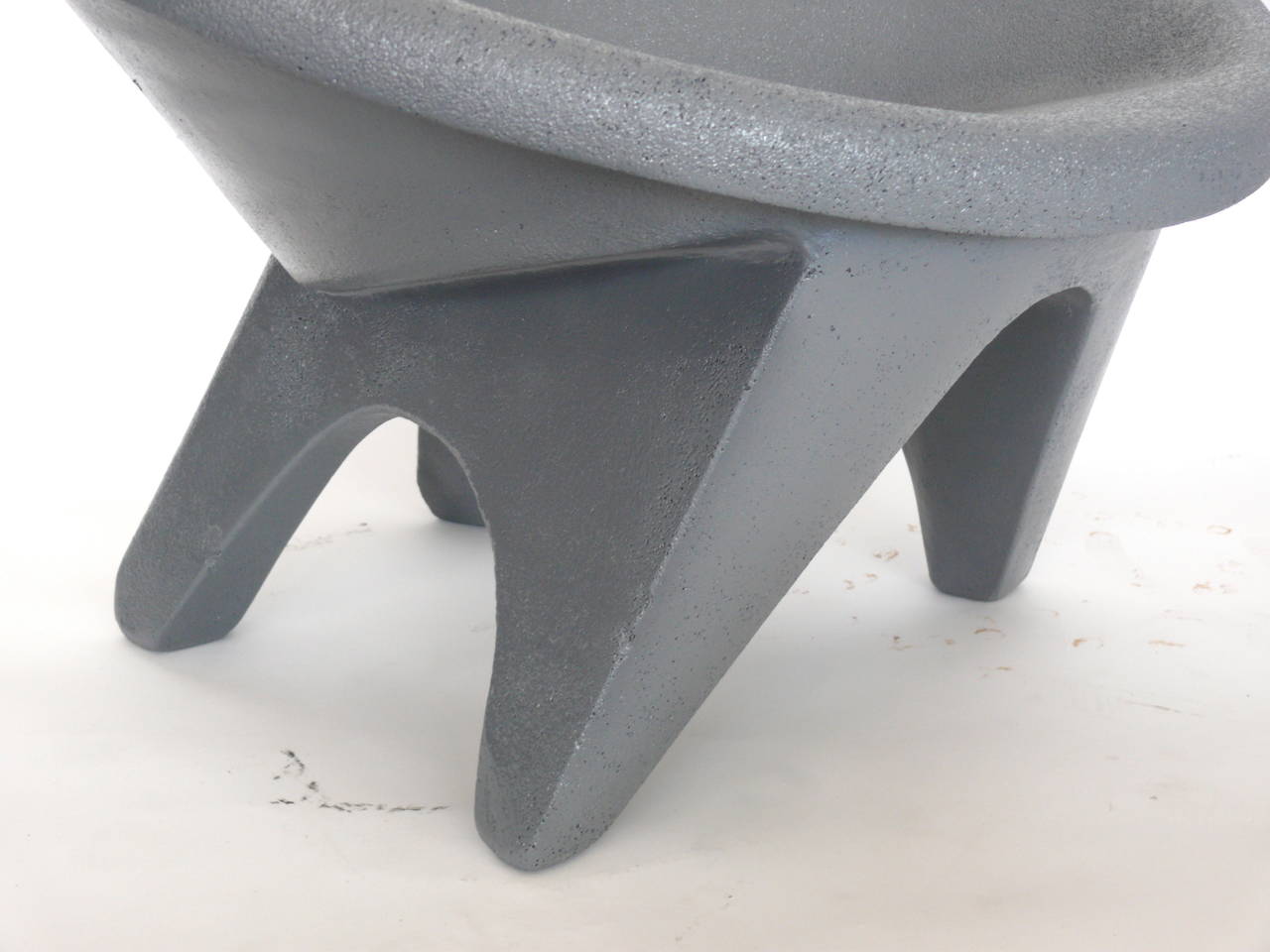 French Sculptural Concrete Chairs 2