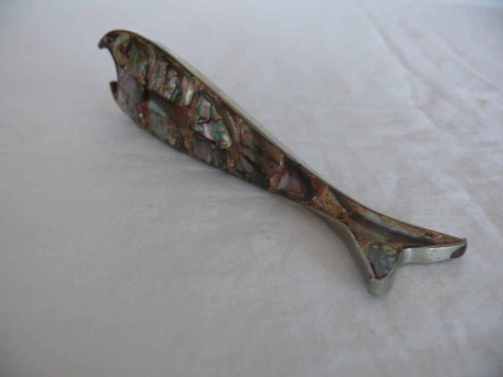 Mid-20th Century Mother of Pearl Fish Bottle Openers
