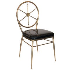 Brass Chair in the Style of Gio Ponti