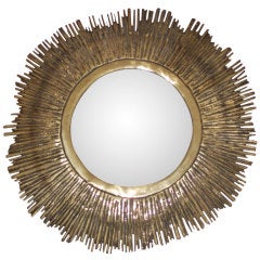 Solid Brass French Sunburst Mirror