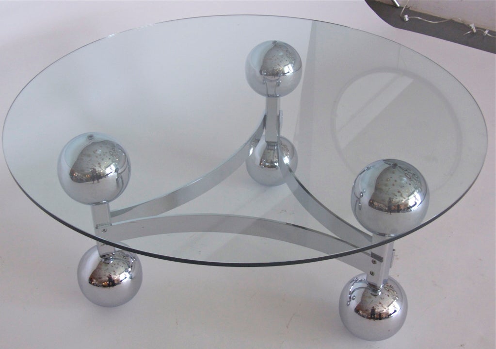 French Chrome Sputnik Table In Excellent Condition In Beverly Hills, CA