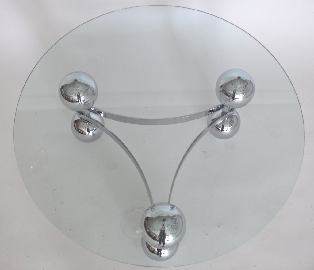 20th Century French Chrome Sputnik Table