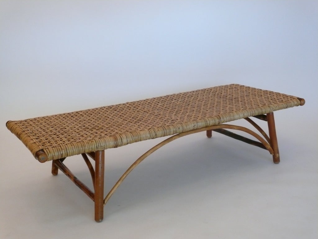 American Woven Hickory Bench